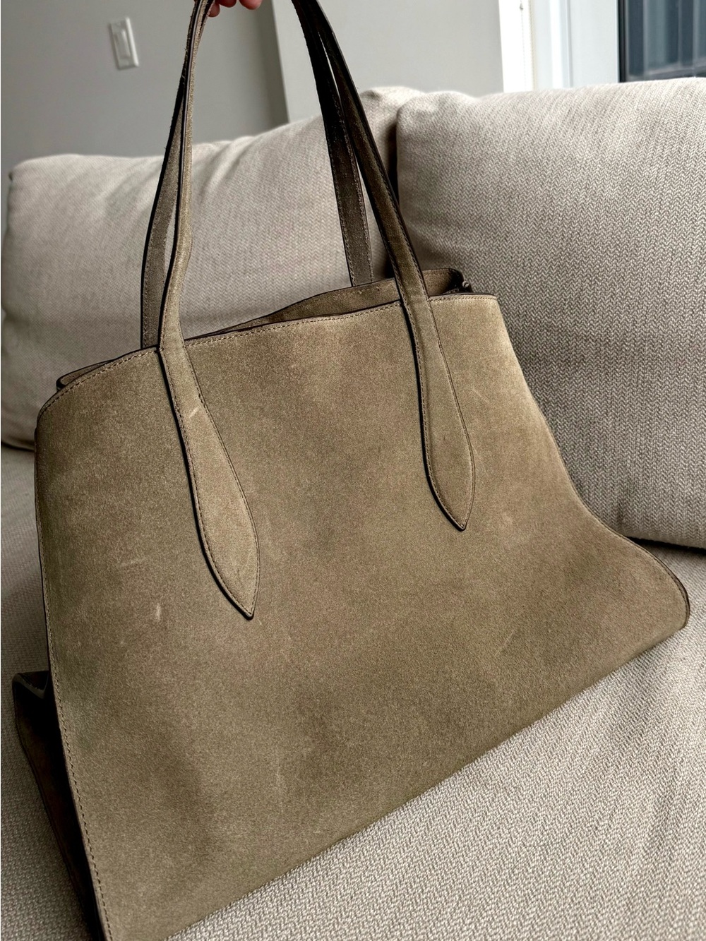 Massimo Dutti Suede Maxi Tote Bag new with tags